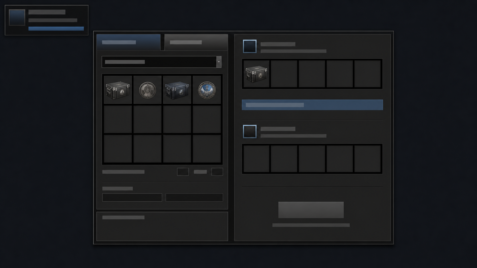 Steam Walletで購入したアイテムがインベントリへ移る取引画面