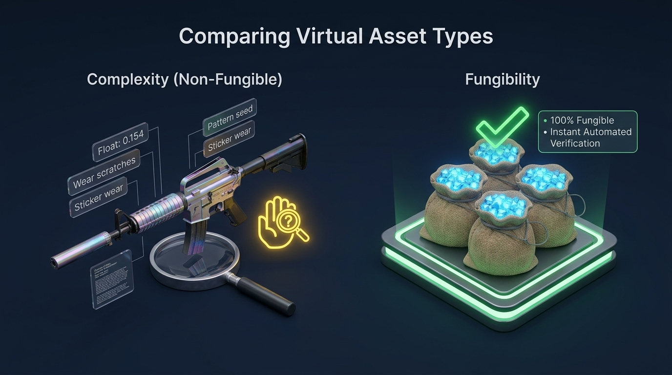 Comparison of commodity Sack trading against float and sticker skin appraisal