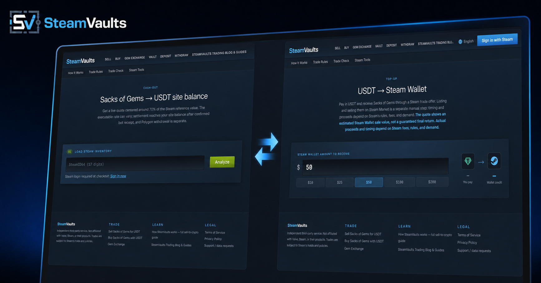 SteamVaults screenshot